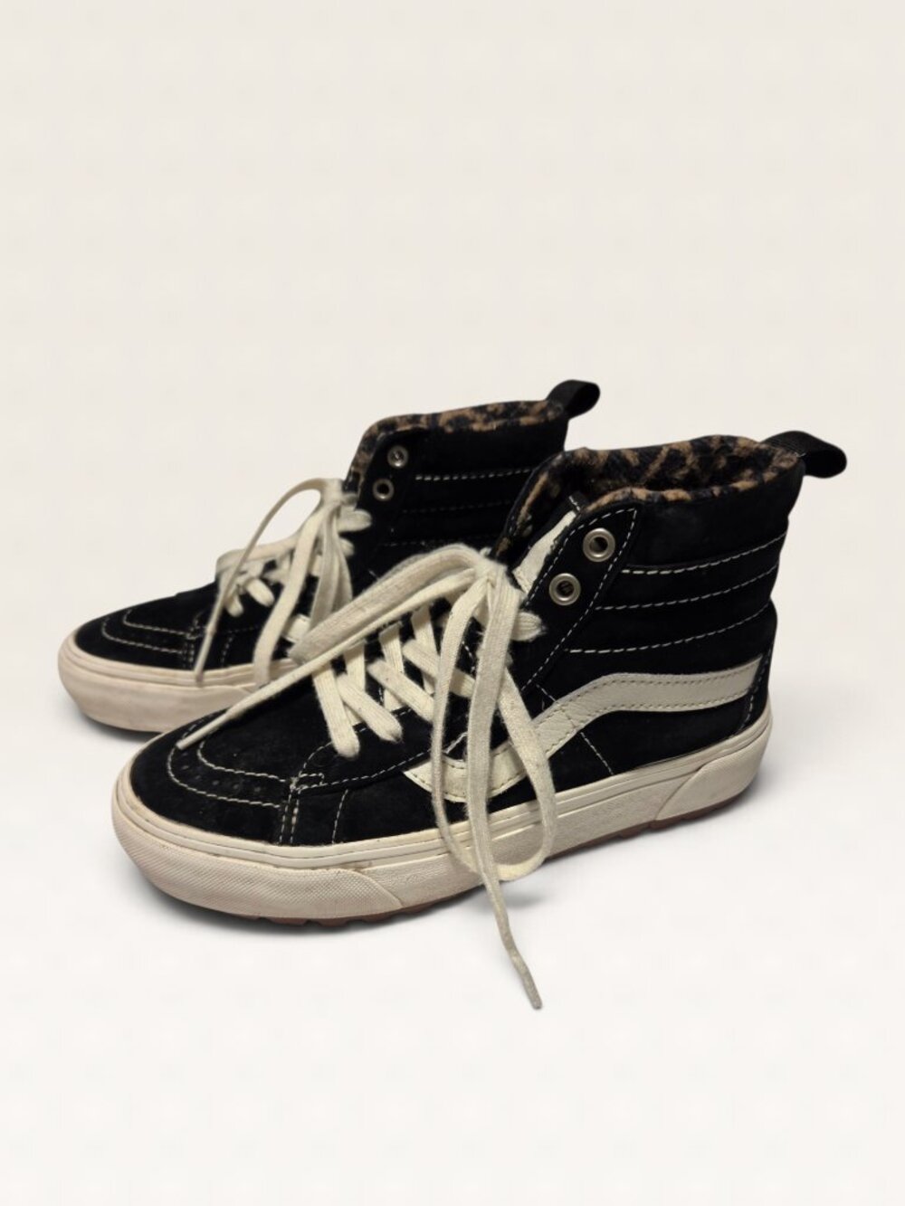 Vans Sk8-Hi MTE-1 Black Suede Leopard High Top Sneakers 6.5